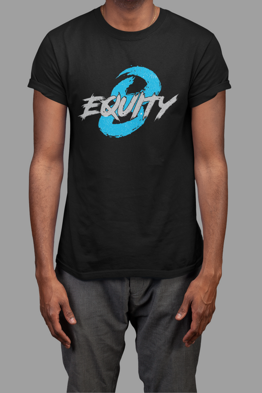 Blue and Grey EQUITY 8 Tee